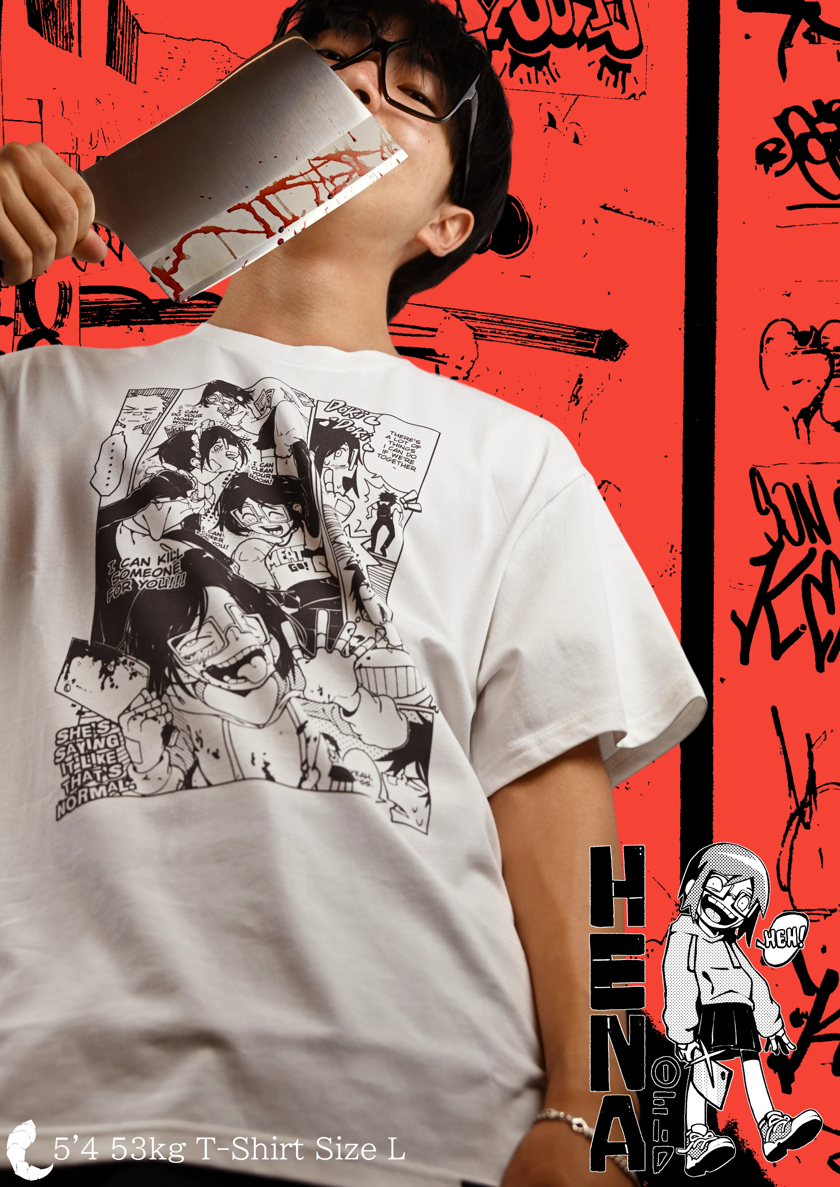 NoiR Series 011 BLUU "Hena's Attempt Flirt" T-Shirt - Image 5