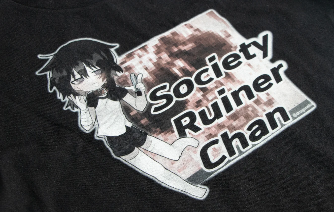 [FINISHED] NoiR Series 076 "Society Ruiner Chan" T-Shirt - Image 3