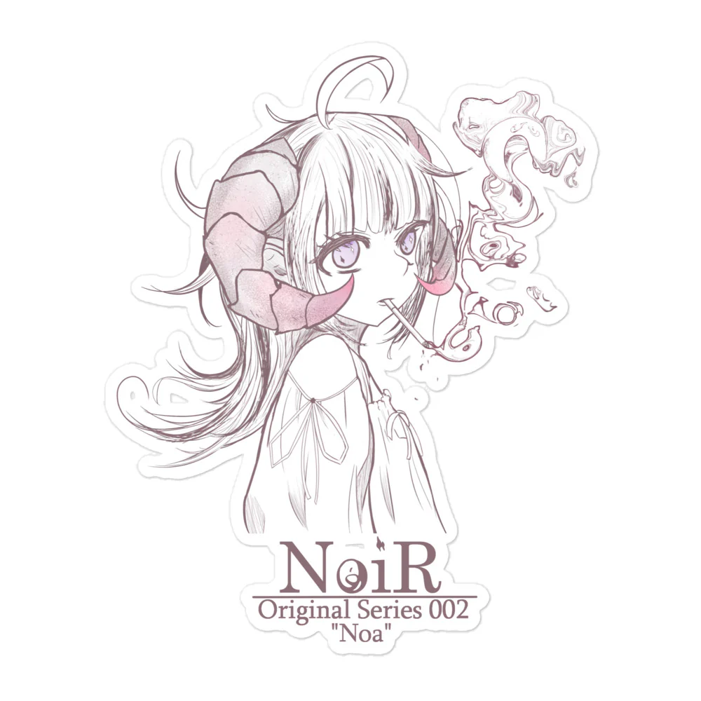 NoiR Original Series 002 "Noa" White Sticker - Image 3